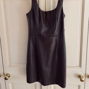 AQUA Women's Faux Leather Mini Dress